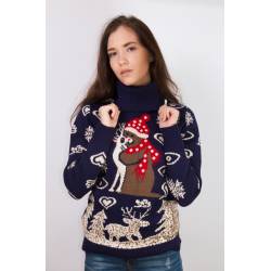 Женский свитер с оленем 2116